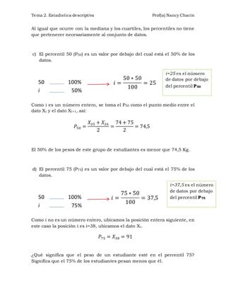 Cuartiles Y Percentiles Pdf