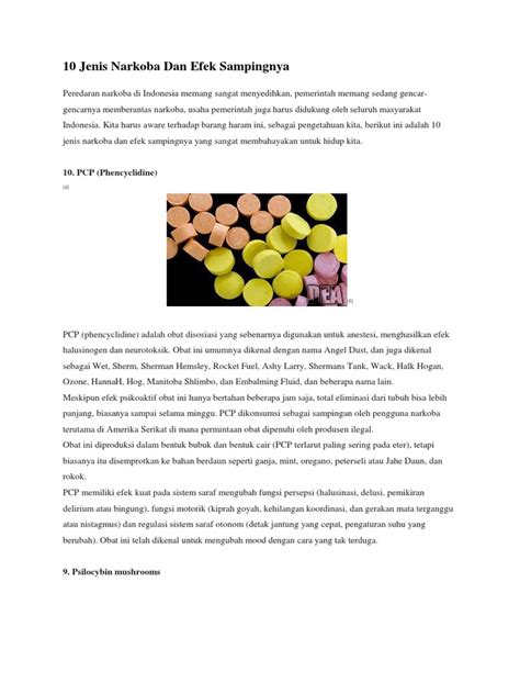 Jenis Narkoba Dan Efek Sampingnya Yang Harus Kamu Ketahui