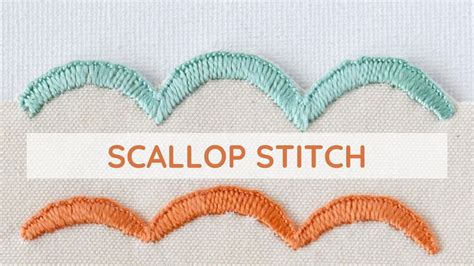 How To Embroider Scallop Stitch Edging YouTube