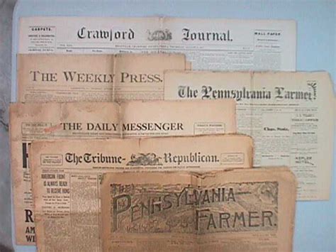 Newspapers Pennsylvania Collecting Vintage Saegertown And Meadville