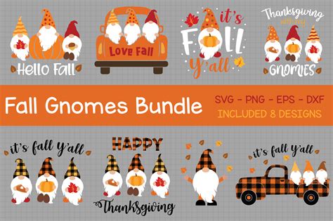 Fall Gnomes Bundle Svg Graphic By All About Svg Creative Fabrica