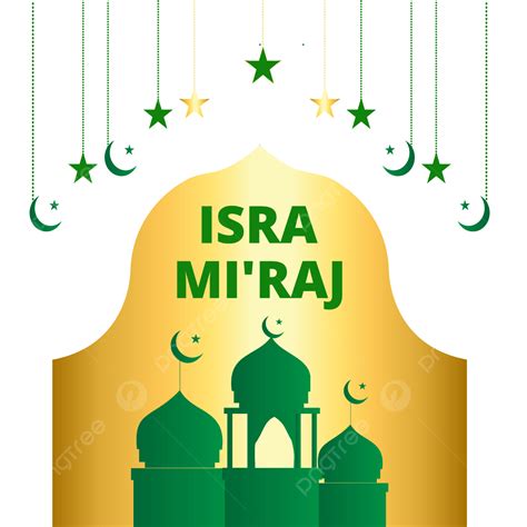 Isra Miraj Muhammad Vector Art Png Isra Miraj Popup Vector Green Gold Islam Islamic Pattern