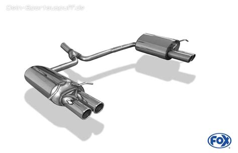 Fox Edelstahl Duplex Sportauspuff Mercedes C Klasse W S