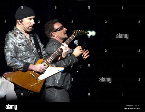 U2 Live At Luzhniki Stadium Of Moscowpictured L R U2 Guitarist The