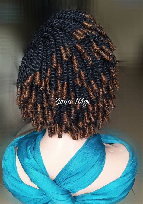 Short Braided Wigs Faux Locs Wig Kinky Curl Short Wigs For Etsy