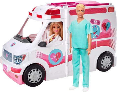 Barbie Care Clinic Vehicle & Dolls, Ambulance & Hospital Playset, 2 ...