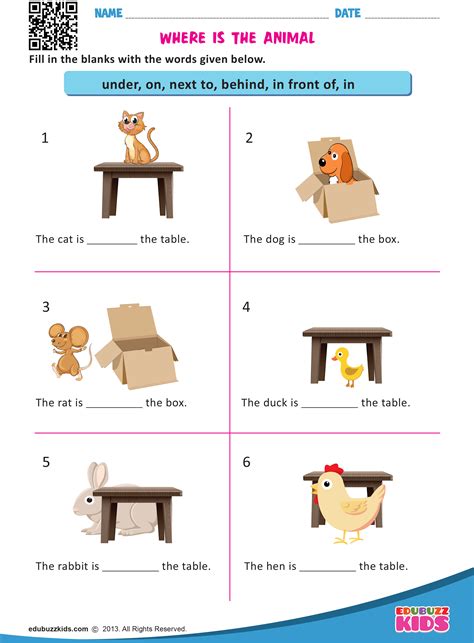 Prepositions At On In Worksheets Prepositions Filipino