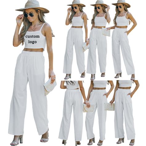 Dear Lover Fashion Clothes Suit Cropped Cami Top High Waist Pants Two