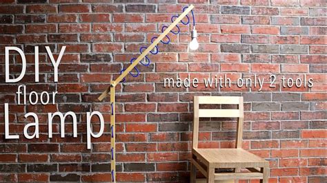 Diy Floor Lamp W Only 2 Tools Free Plans Included Youtube