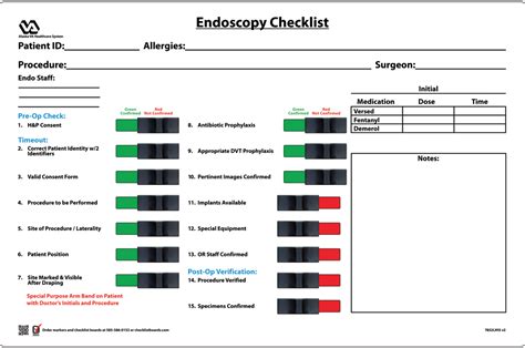 Endoscopy Checklist