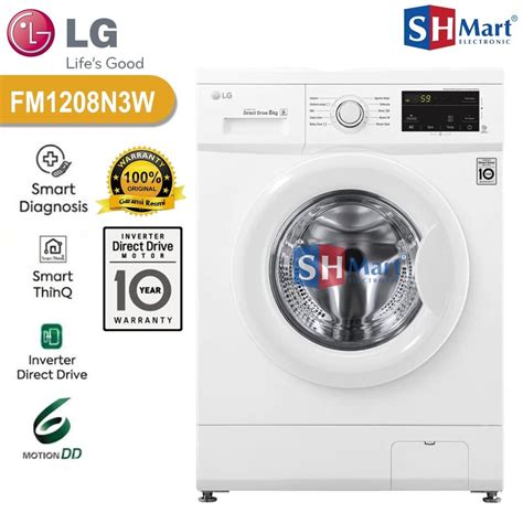 Jual Mesin Cuci Lg Front Loading Kapasitas Kg Fm N W Inverter