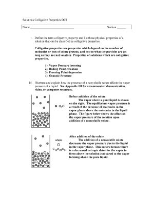 Fillable Online Genchem Chem Okstate Solutions Colligative Properties