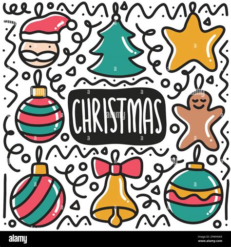 hand-drawn Christmas celebrate doodle set Stock Vector Image & Art - Alamy