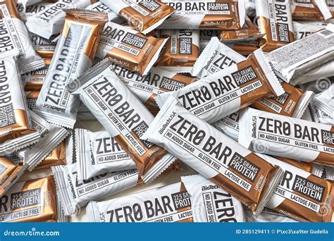 Protein Bars Biotech Zero Bar In A Big Pile Editorial Photo Image Of