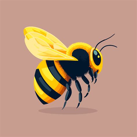 Flying Honey Bee Bumblebee Character Logo Mascot Flat Vector 16088646