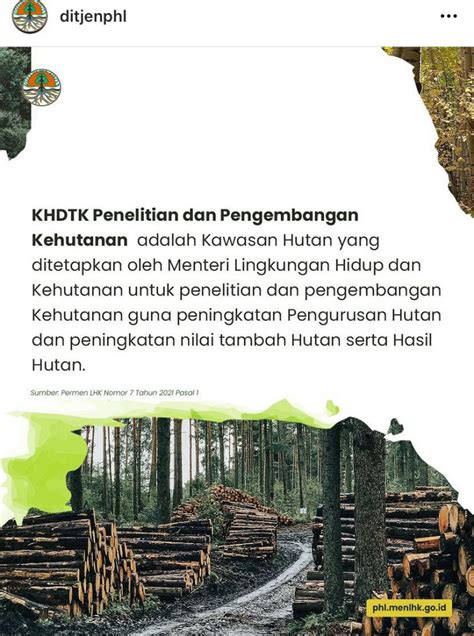 Informasi Ditjen PHL Mengenai Kawasan Hutan Dengan Tujuan Khusus KHDTK