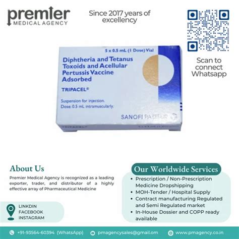 Tripacel Dose Diphtheria And Tetanus Toxoids And Acellular Pertussis