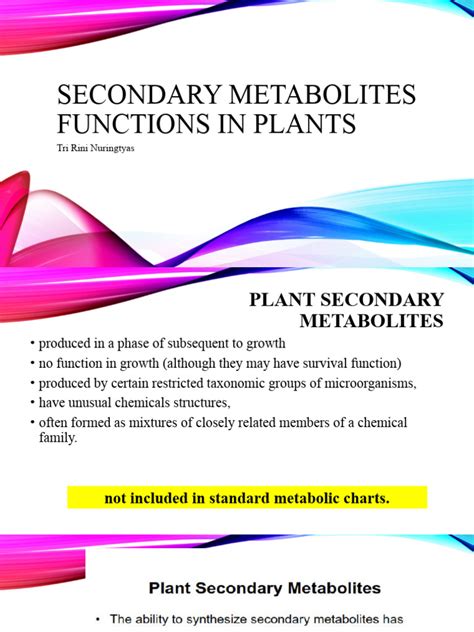 Secondary metabolites functions in plants | PDF