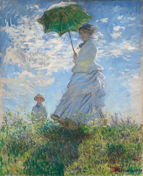 Femme à l ombrelle La promenade de Claude Monet