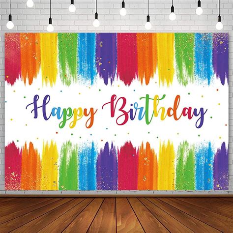 AIBIIN 7x5ft Let S Paint Happy Birthday Backdrop P Walmart