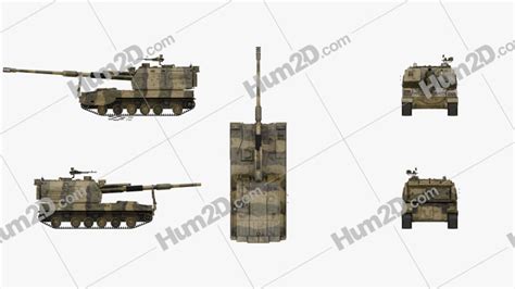 PLZ-05 Self-propelled Howitzer Blueprint in PNG - Download Military Clip Art Images