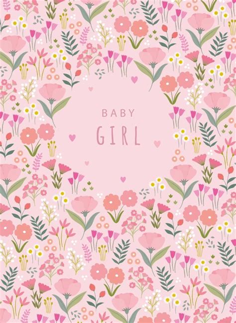 Baby Girl Pink Floral by Klara Hawkins | Cardly