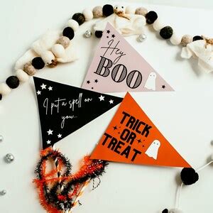 Halloween Pennant Flags Printable DIY Decor Instant Download - Etsy