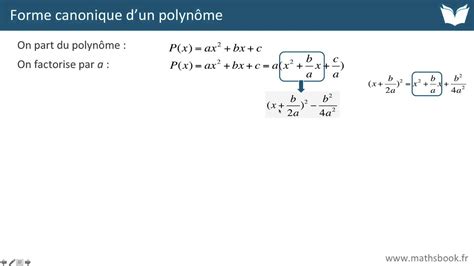 Forme Canonique D Un Polyn Me Cours De Maths Youtube