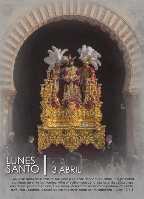 Programa Itinerario Horario Lunes Santo Semana Santa C Rdoba