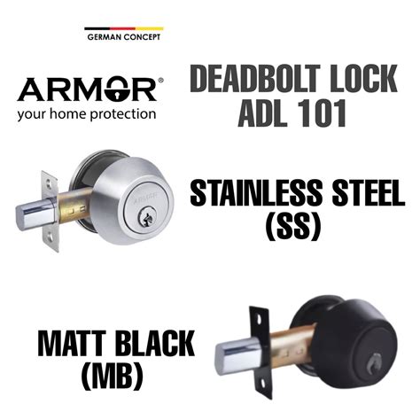 Armor Adl Thumbturn With Key Deadbolt Lock Shopee Malaysia