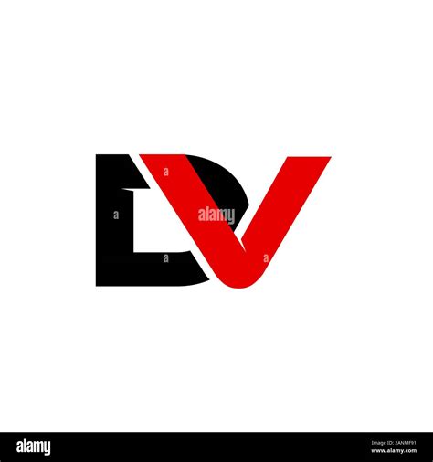 red black bold initial D V Letter DV logo design vector graphic concept ...