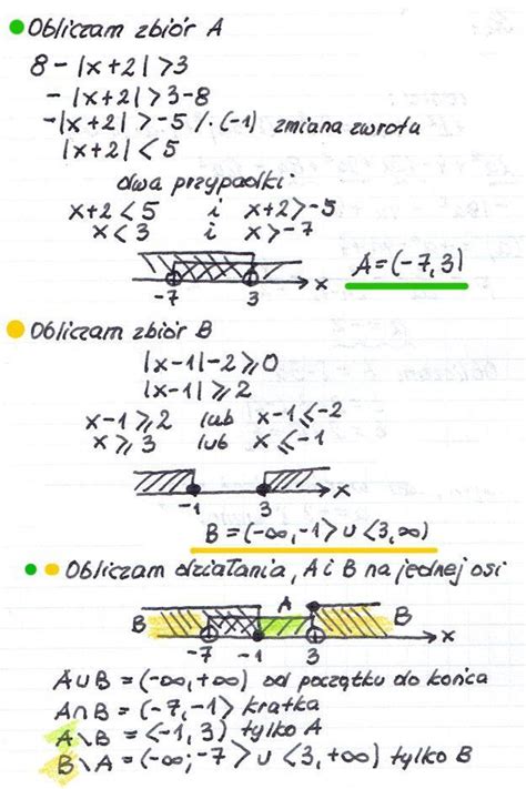 Wyznacz Zbiory Aub Anb A B B A Wiedz C E A Zbi R Wszystkich