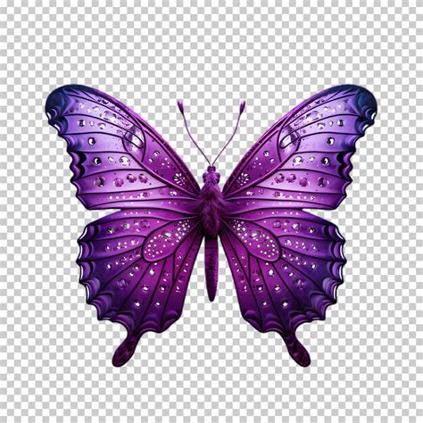 Borboleta Roxa Isolada Em Fundo Transparente PSD Premium