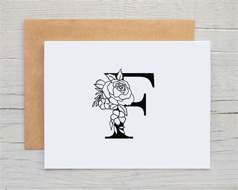 Floral Alphabet Svg Floral Letter F Svg Floral Alphabet F Etsy