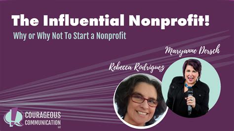 Why Or Why Not Start A Nonprofit