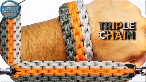 World Of Paracord How To Make Paracord Bracelet Triple Chain Diy