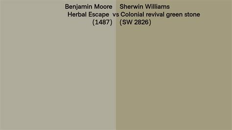 Benjamin Moore Herbal Escape 1487 Vs Sherwin Williams Colonial