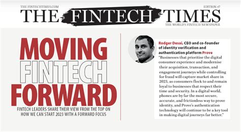 Fintech Times Prove Ceo Rodger Desai “moving Fintech Forward”