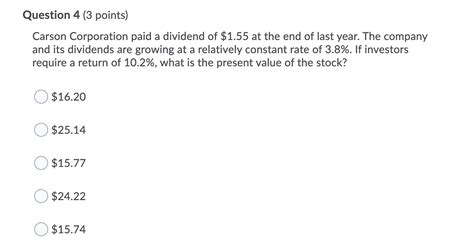 Solved Question 1 3 Points A 1000 Par Value Bond With 15