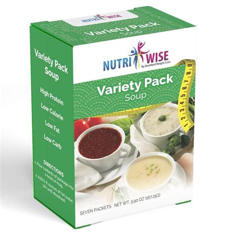 Nutriwise Variety Pack Soup 7 Box High Protein Low Calorie Low Calorie Protein Protein Soups