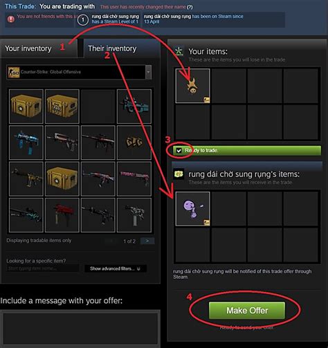 Cách Gửi Trade Offer Steam Mẹo Giúp Trade Steam An Toàn Hỗ Trợ Steam