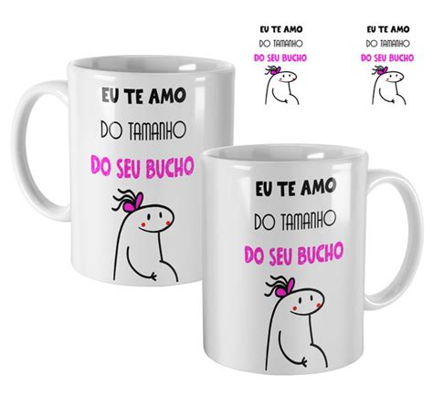 Caneca Flork Te Amo Do Tamanho Do Seu Bucho Esposa Namorada