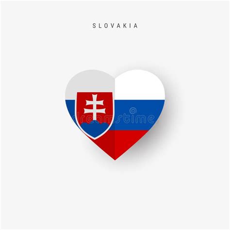 Slovakia Heart Shaped Flag Origami Paper Cut Slovak National Banner