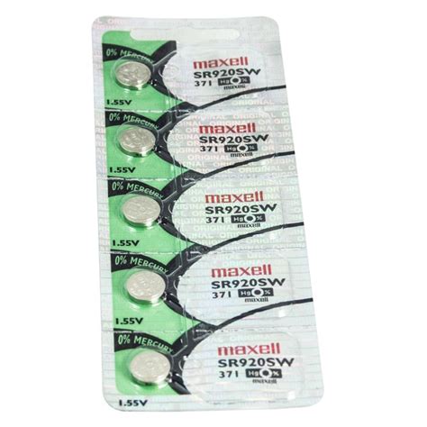 Maxell SR920SW 371 Silver Oxide Battery Cell - L.C Sawh Enterprises Ltd