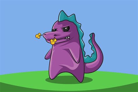 Cute Godzilla Cartoon Graphic By Yanart 92 Creative Fabrica