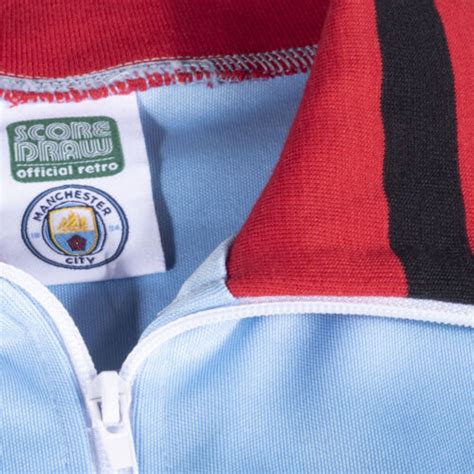 Manchester City Retro Football Track Top Vintage Football Club