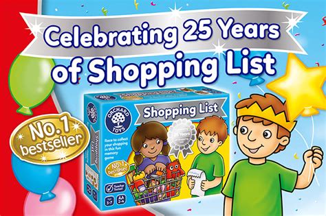 25 Years Of Shopping List Orchard Toys