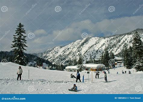 Stevens Pass Ski Resort Stock Image Image Of Learn Snow 1885853