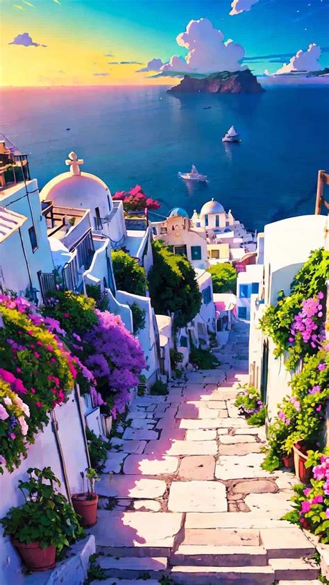 Santorini Greece iPhone Wallpaper HD - iPhone Wallpapers