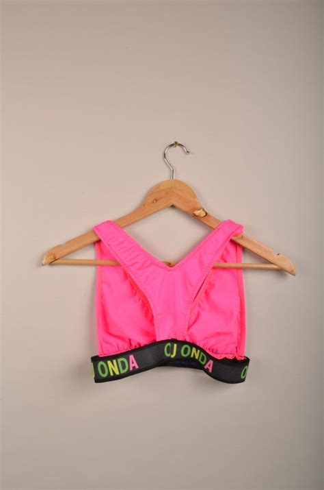 Lycro Neon Pink Bikini Top Vintage Bikini Top Vinta Gem